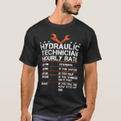 Stündlicher hydraulischer Techniker für eine Hydra T-Shirt (Vorderseite)