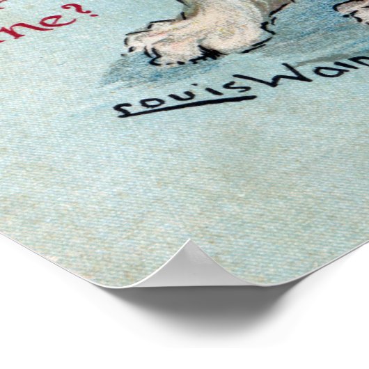 Stung Cat Vintag Valentine Poster (Ecke)