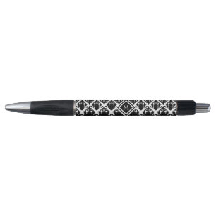 Stunnin Black und White Damask Kugelschreiber