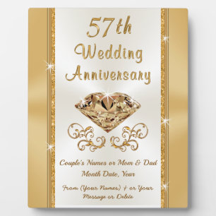 Stunning 57th Wedding Anniversary Gift Ideas Fotoplatte