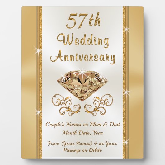 Stunning 57th Wedding Anniversary Gift Ideas Fotoplatte (Vorderseite)