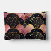 Stunning Art Deco Fan Design Romantic Zubehörtasche (Rückseite)