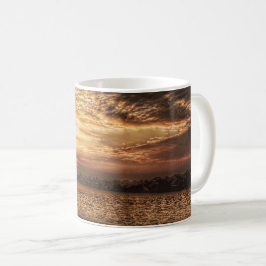 Stunning Beach Sunrise Kaffeetasse (VorderseiteRechts)