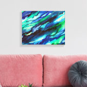 Stunning Blue Alcohol Ink Painting Leinwanddruck (Insitu (Wohnzimmer))