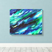 Stunning Blue Alcohol Ink Painting Leinwanddruck (Insitu (Holzboden))