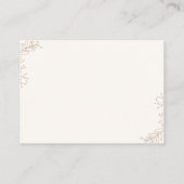 Stunning Brown Beige Leaf Minimalist Quinceanera Begleitkarte (Rückseite)
