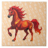 Stunning Chinese Year of the Fire Horse 2026 Fliese (Vorderseite)