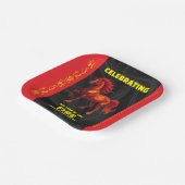 Stunning Chinese Year of the Fire Horse 2026 Pappteller (Gewinkelt)