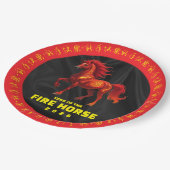 Stunning Chinese Year of the Fire Horse 2026 Pappteller (Schrägansicht)