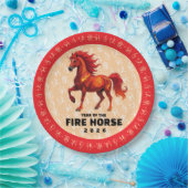 Stunning Chinese Year of the Fire Horse 2026 Pappteller (Party)
