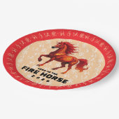 Stunning Chinese Year of the Fire Horse 2026 Pappteller (Schrägansicht)