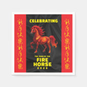 Stunning Chinese Year of the Fire Horse 2026 Serviette (Vorderseite)