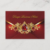 Stunning Elegant Regal Red Gold Jewels Gems Visitenkarte (Vorderseite)