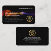 Stunning Fast Lightning Strike Electrician Service Visitenkarte (Vorne/Hinten)