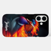 Stunning Flame-boyant Firebird Hot Mandarin Duck Case-Mate iPhone Hülle (Rückseite (Horizontal))