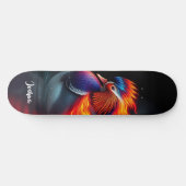 Stunning Flame-boyant Firebird Hot Mandarin Duck Skateboard (Horizontal)
