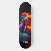 Stunning Flame-boyant Firebird Hot Mandarin Duck Skateboard (Vorderseite)