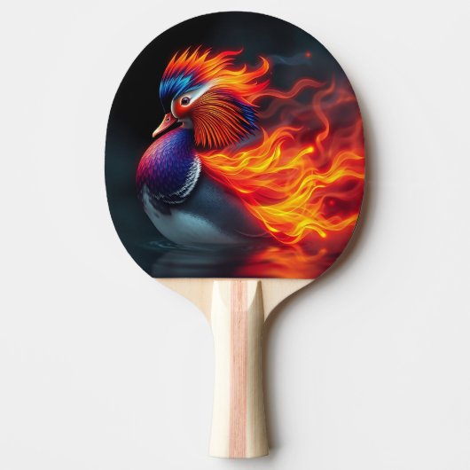 Stunning Flame-boyant Firebird Hot Mandarin Duck Tischtennis Schläger (Vorderseite)