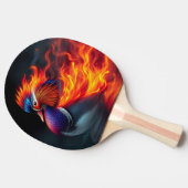Stunning Flame-boyant Firebird Hot Mandarin Duck Tischtennis Schläger (Seitenansicht)