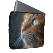 Stunning Fluffy Ginger Cat Profile - Blue Eyed Laptopschutzhülle (Vorne Rechts)