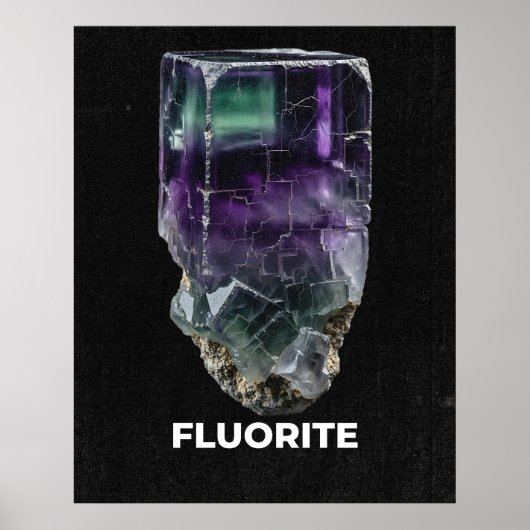 Stunning Fluorite Crystal Specimen Poster (Vorne)