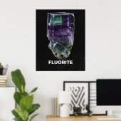 Stunning Fluorite Crystal Specimen Poster (Heimbüro)