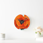 Stunning Georgia O'Keefe Red Poppy Flower Runde Wanduhr (Zuhause)