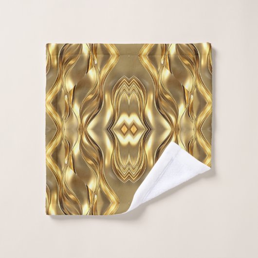 Stunning Golden abstract design Badhandtuch Set (Waschlappen)