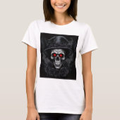 Stunning Gothic Skull Witch T-Shirt (Vorderseite)