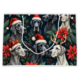 Stunning Great Dane Christmas Große Geschenktüte
