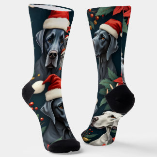 Stunning Great Dane Christmas  Socken