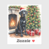 Stunning Great Dane Christmas sticker (Blatt)