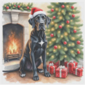 Stunning Great Dane Christmas sticker (Vorderseite)