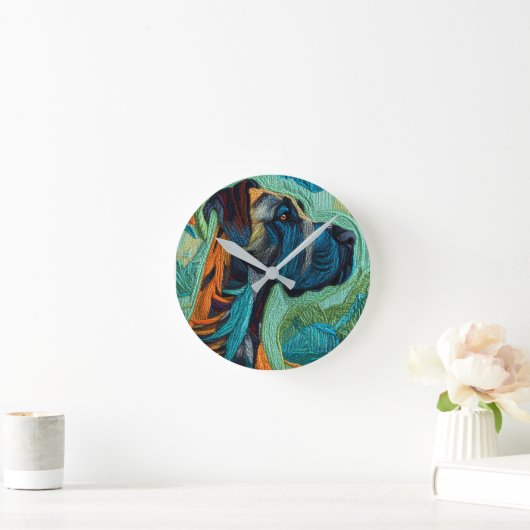 Stunning Great dane  Runde Wanduhr (Zuhause)