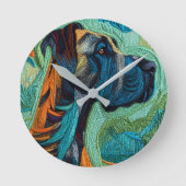 Stunning Great dane  Runde Wanduhr (Vorderseite)