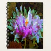 Stunning Magenta and Lime Green Cactus Dahlia Planer (Vorderseite)