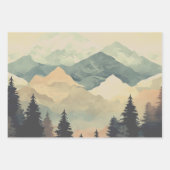 Stunning Mountain Tree Sunset Pattern, Poster Art Geschenkpapier Set (Vorderseite 2)