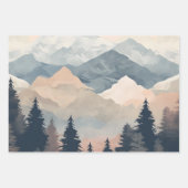 Stunning Mountain Tree Sunset Pattern, Poster Art Geschenkpapier Set (Vorderseite)