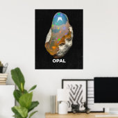 Stunning Natural Opal Gemstone Poster (Heimbüro)