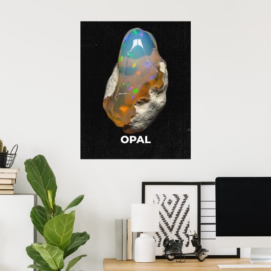 Stunning Natural Opal Gemstone Poster (Heimbüro)