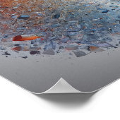 Stunning Orange Blue Nebula Galaxy Space Poster  (Ecke)