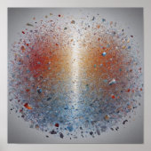 Stunning Orange Blue Nebula Galaxy Space Poster  (Vorne)