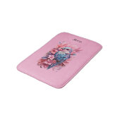 Stunning Pastel Hummingbird Floral Badematte (Schrägansicht)