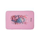 Stunning Pastel Hummingbird Floral Badematte (Vorderseite)