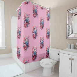 Stunning Pastel Hummingbird Floral Duschvorhang