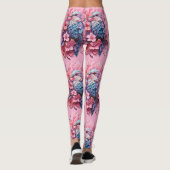 Stunning Pastel Hummingbird Floral Leggings (Rückseite)