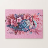 Stunning Pastel Hummingbird Floral Puzzle (Horizontal)