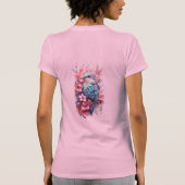 Stunning Pastel Hummingbird Floral T-Shirt (Rückseite)