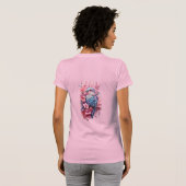 Stunning Pastel Hummingbird Floral T-Shirt (Schwarz voll)