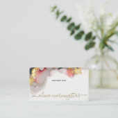 Stunning Pink Blush Ultra Liquid Alcohol Ink Visitenkarte (Stehend Vorderseite)